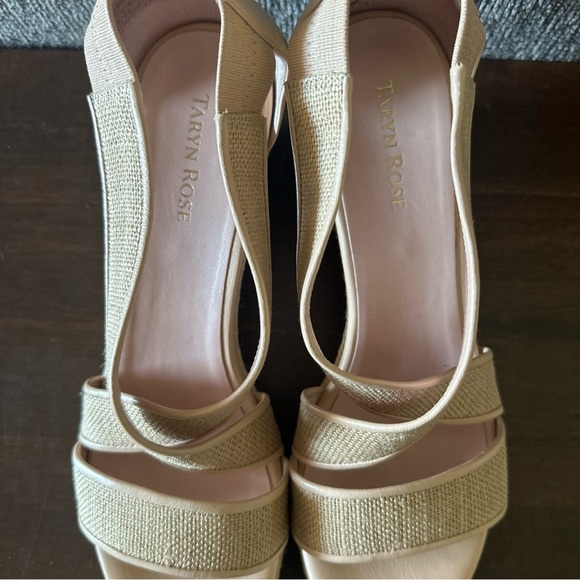 Taryn Rose Women’s Krissy Espadrille Wedges Sandals Shoes Beige Tan Leather 9.5 - Picture 6 of 9